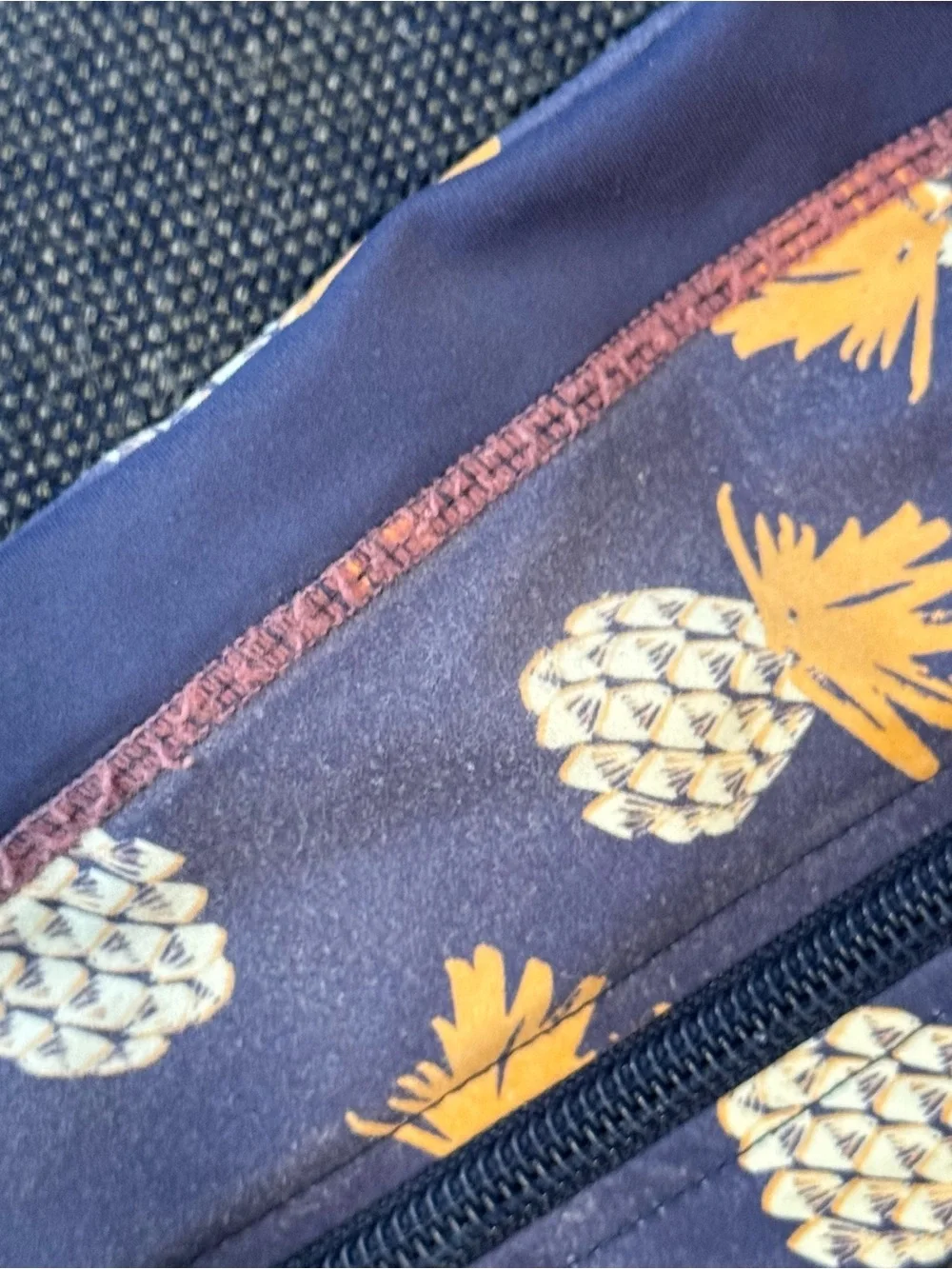 Navy Blue Pineapple Swimzip Full Body Swimsuit Long Sleeve Pants 3T/4T UPF 50